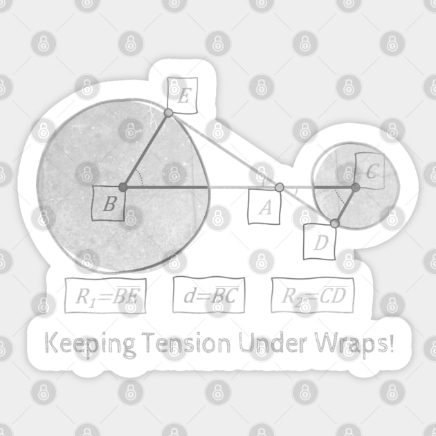 Keeping Tension Under Wraps Web Handling Physics Sticker by HipsterSketch